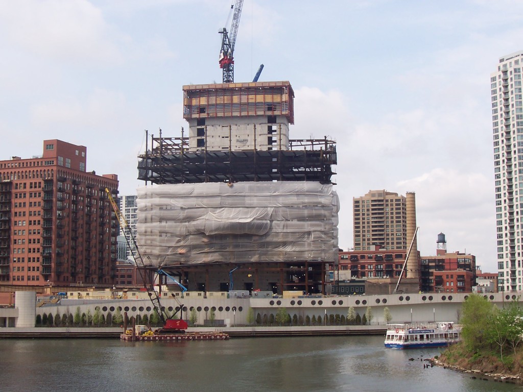 Chicago River Walk Tarp Construction